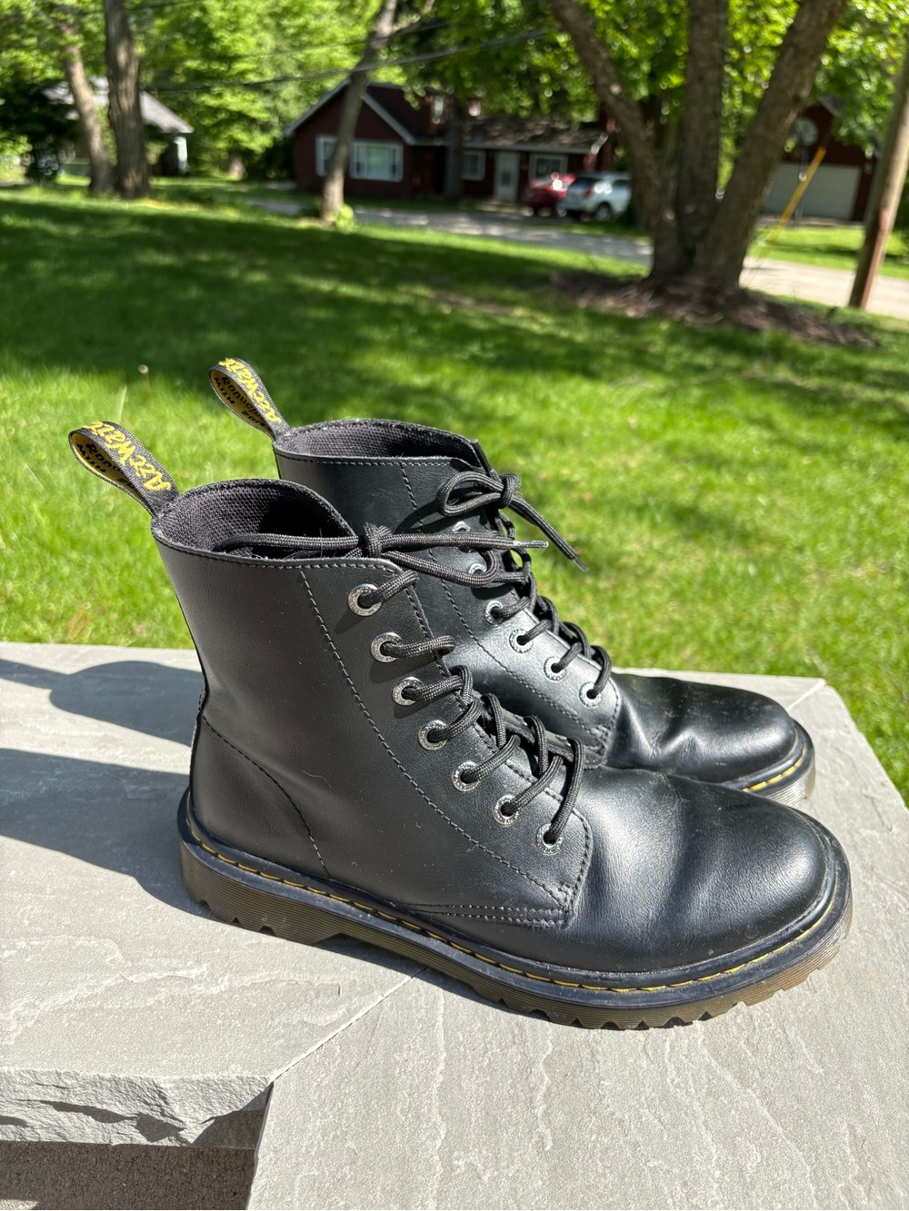 Dr. Martens Black Leather Lace-Up Boots